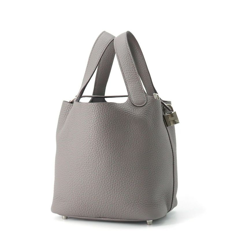 エルメス ハンドバッグ ピコタンロックPM グリメイヤー/シルバー金具 トリヨンクレマンス K刻印