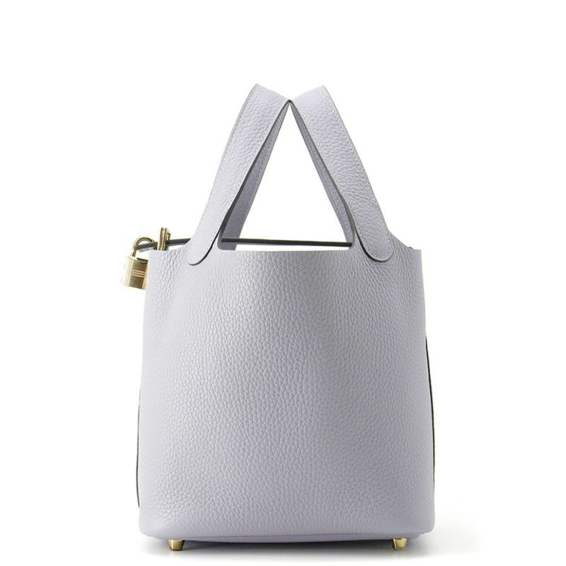 エルメス ハンドバッグ ピコタンロックPM グリパンタン/シャンパンゴールド金具 トリヨンクレマンス K刻印