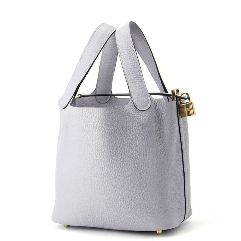 エルメス ハンドバッグ ピコタンロックPM グリパンタン/シャンパンゴールド金具 トリヨンクレマンス K刻印