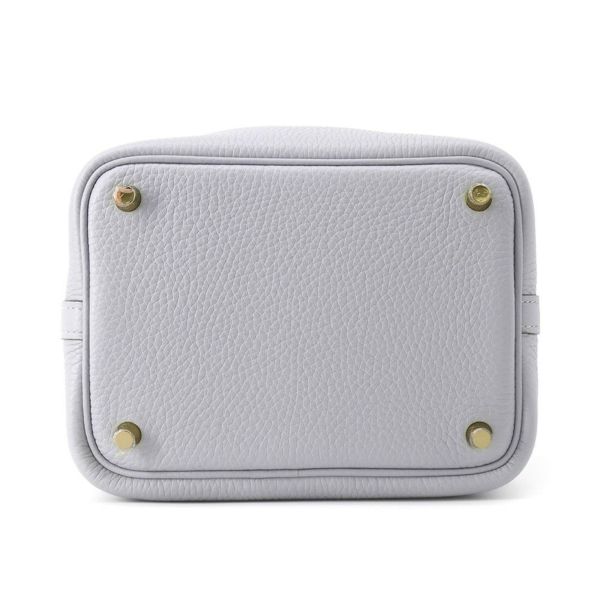 エルメス ハンドバッグ ピコタンロックPM グリパンタン/シャンパンゴールド金具 トリヨンクレマンス K刻印