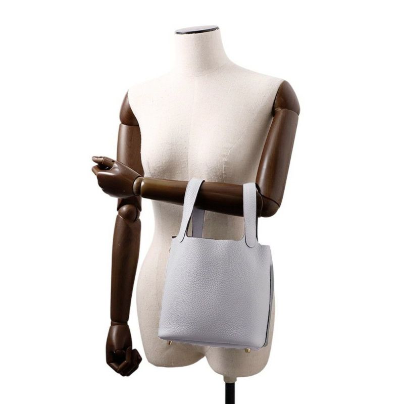 エルメス ハンドバッグ ピコタンロックPM グリパンタン/シャンパンゴールド金具 トリヨンクレマンス K刻印