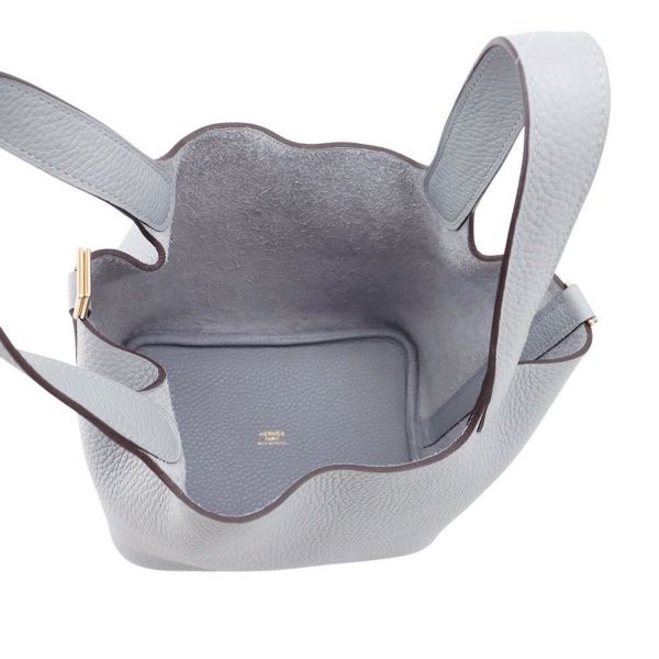 エルメス ハンドバッグ ピコタンロックPM グリパンタン/シャンパンゴールド金具 トリヨンクレマンス K刻印