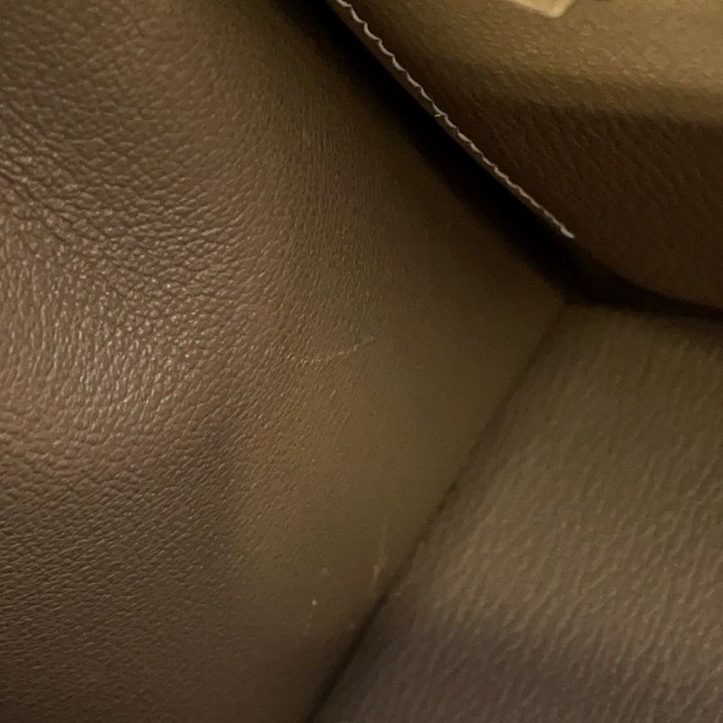 エルメス ハンドバッグ ケリー28 外縫い エトゥープ/ゴールド金具 エプソン B刻印 2wayショルダー