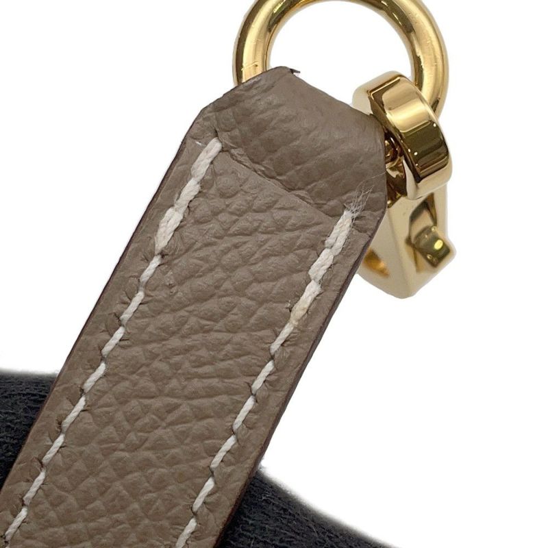 エルメス ハンドバッグ ケリー28 外縫い エトゥープ/ゴールド金具 エプソン B刻印 2wayショルダー