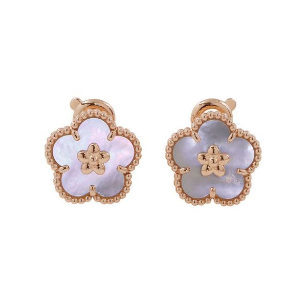 ヴァンクリーフ&アーペル ピアス ラッキー スプリング イヤリング プラムブロッサム マザーオブパール K18PG VCARP7RU00