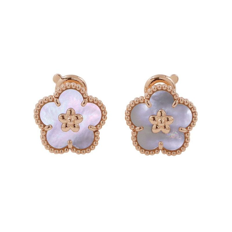 ヴァンクリーフ&アーペル ピアス ラッキー スプリング イヤリング プラムブロッサム マザーオブパール K18PG VCARP7RU00