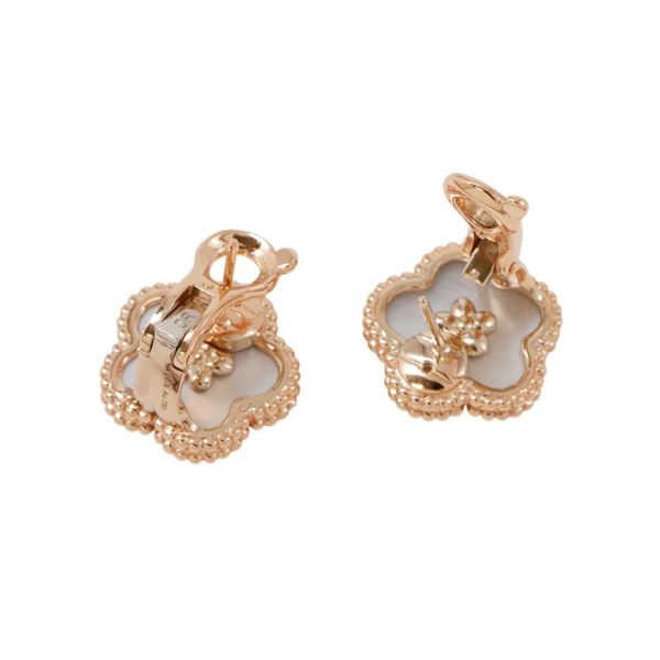 ヴァンクリーフ&アーペル ピアス ラッキー スプリング イヤリング プラムブロッサム マザーオブパール K18PG VCARP7RU00