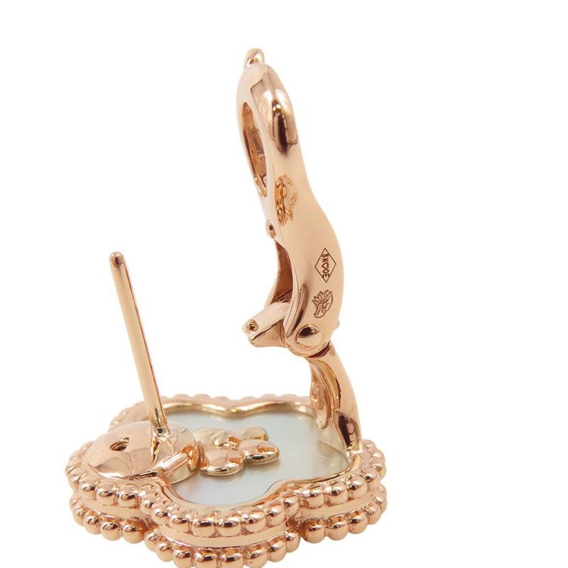 ヴァンクリーフ&アーペル ピアス ラッキー スプリング イヤリング プラムブロッサム マザーオブパール K18PG VCARP7RU00