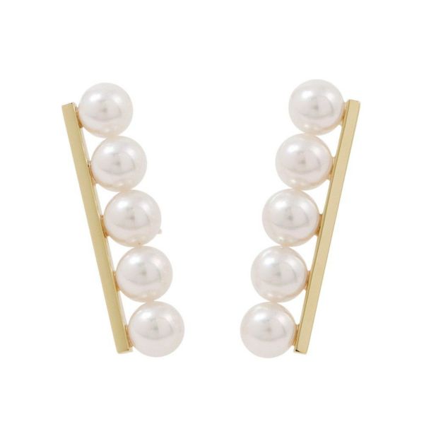 タサキ ピアス バランス プラス イヤリング あこや真珠 パール K18YGイエローゴールド E-3842-18KYG TASAKI