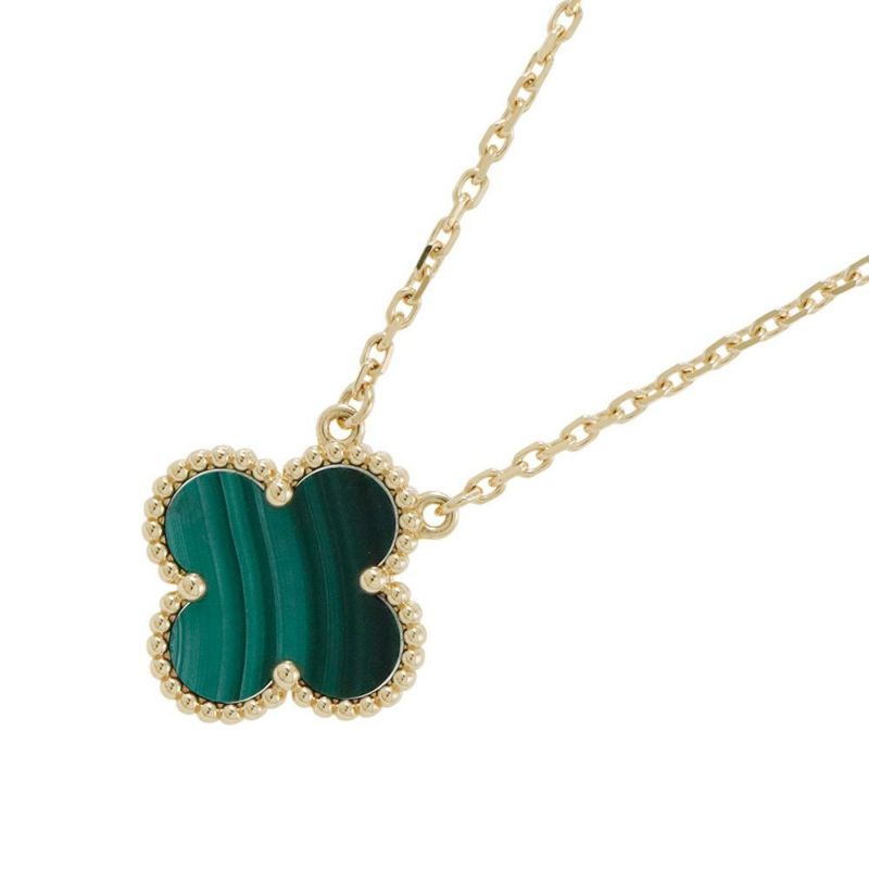 ヴァンクリーフ&アーペル ネックレス ヴィンテージ アルハンブラ ペンダント マラカイト K18YGイエローゴールド VCAR09VA00