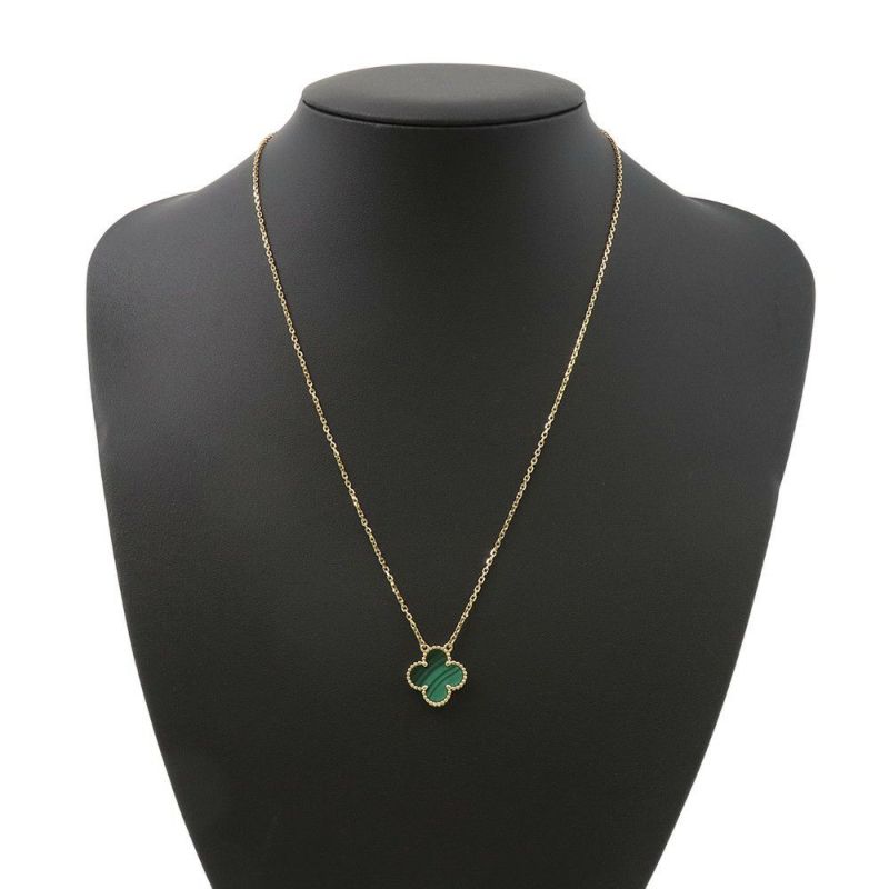 ヴァンクリーフ&アーペル ネックレス ヴィンテージ アルハンブラ ペンダント マラカイト K18YGイエローゴールド VCAR09VA00