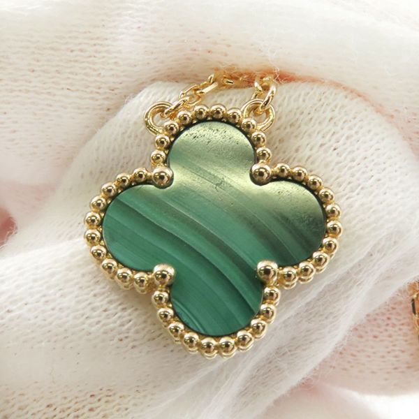 ヴァンクリーフ&アーペル ネックレス ヴィンテージ アルハンブラ ペンダント マラカイト K18YGイエローゴールド VCAR09VA00