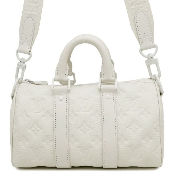 ルイヴィトン ハンドバッグ モノグラム・トリヨン キーポル・バンドリエール25 M24434 LOUIS VUITTON 白 ホワイト