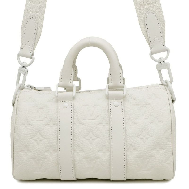 ルイヴィトン ハンドバッグ モノグラム・トリヨン キーポル・バンドリエール25 M24434 LOUIS VUITTON 白 ホワイト
