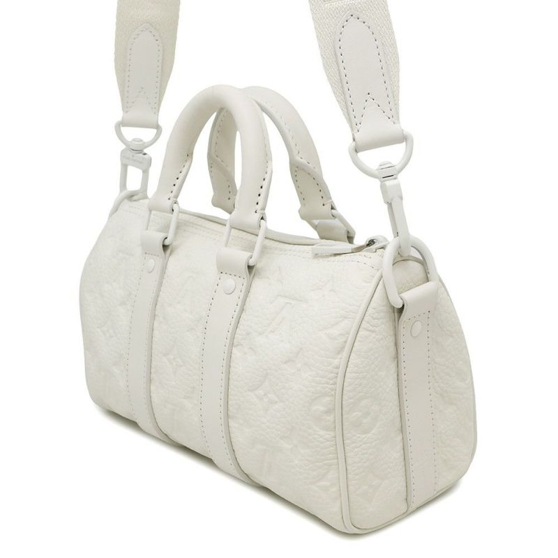 ルイヴィトン ハンドバッグ モノグラム・トリヨン キーポル・バンドリエール25 M24434 LOUIS VUITTON 白 ホワイト