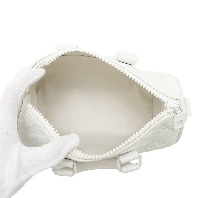 ルイヴィトン ハンドバッグ モノグラム・トリヨン キーポル・バンドリエール25 M24434 LOUIS VUITTON 白 ホワイト