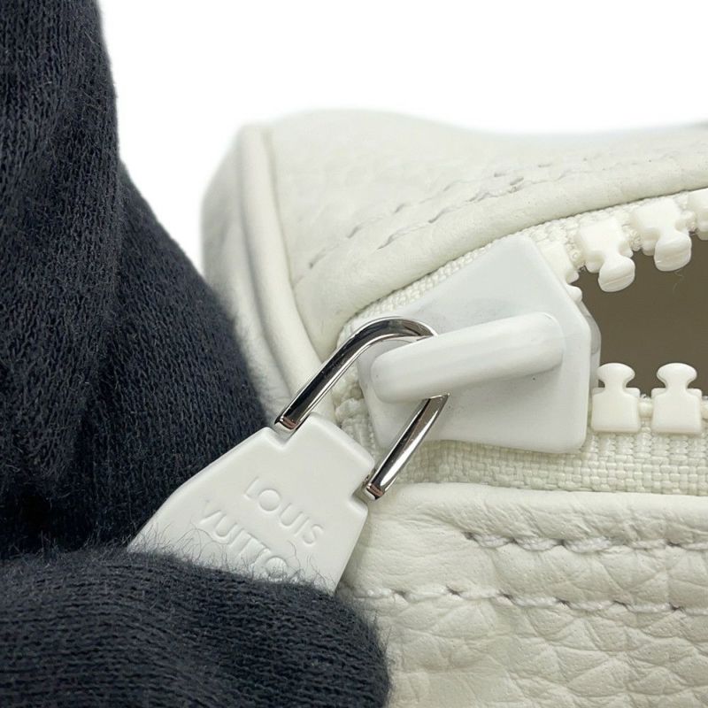 ルイヴィトン ハンドバッグ モノグラム・トリヨン キーポル・バンドリエール25 M24434 LOUIS VUITTON 白 ホワイト