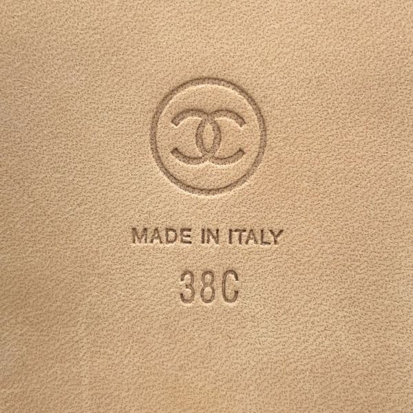 シャネル サンダル ココマーク チェーンストラップ レディースサイズ38C G35779 CHANEL 靴 白