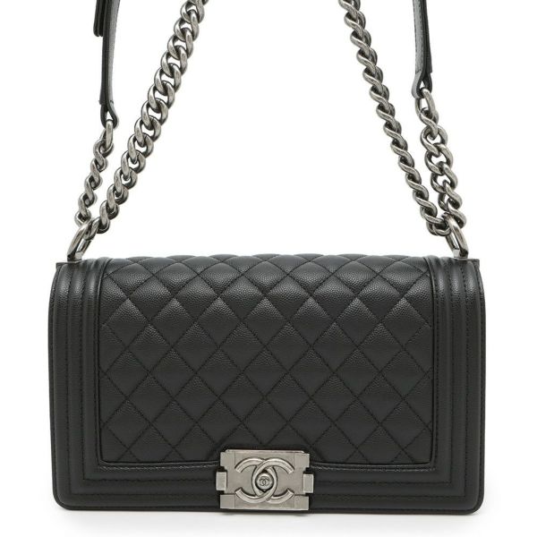 シャネル チェーンショルダーバッグ ボーイシャネル ココマーク A67086 CHANEL BOY CHANEL 黒