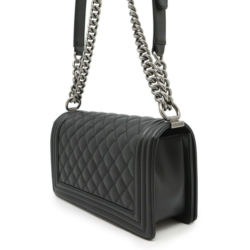 シャネル チェーンショルダーバッグ ボーイシャネル ココマーク A67086 CHANEL BOY CHANEL 黒
