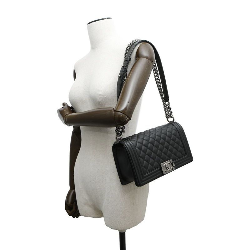 シャネル チェーンショルダーバッグ ボーイシャネル ココマーク A67086 CHANEL BOY CHANEL 黒