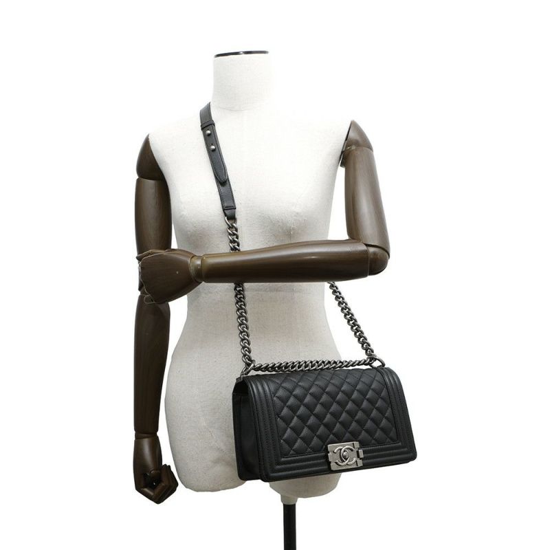 シャネル チェーンショルダーバッグ ボーイシャネル ココマーク A67086 CHANEL BOY CHANEL 黒