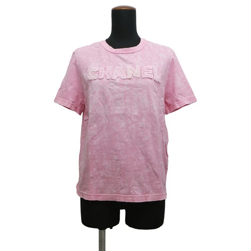 シャネル 半袖Tシャツ ツイードロゴ ココマーク レディースサイズS P74670 CHANEL アパレル