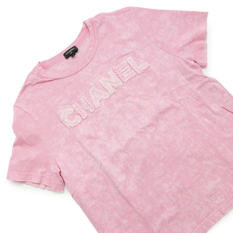 シャネル 半袖Tシャツ ツイードロゴ ココマーク レディースサイズS P74670 CHANEL アパレル