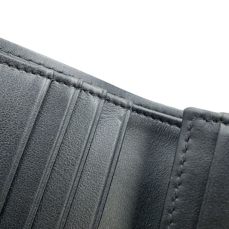 シャネル 二つ折り財布 ココマーク マトラッセ スモールウォレット AP4381 CHANEL 黒