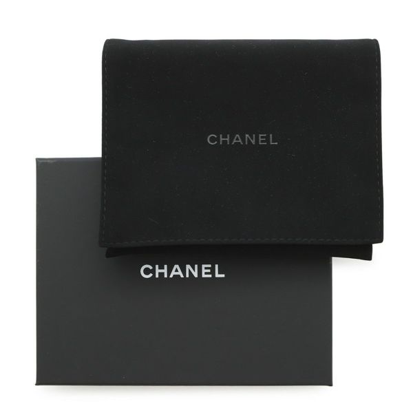 シャネル 二つ折り財布 ココマーク マトラッセ スモールウォレット AP4381 CHANEL 黒