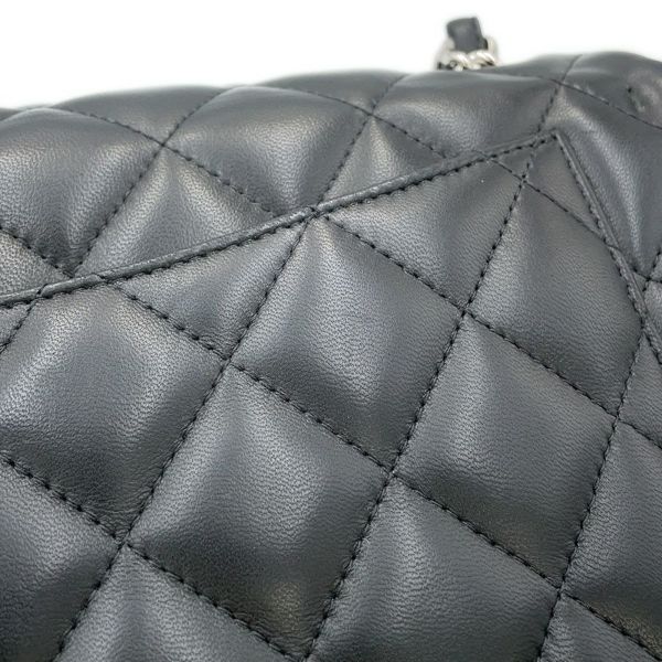 シャネル チェーンショルダーバッグ マトラッセ30 ココマーク Wフラップ ラムスキン A58600 CHANEL 黒