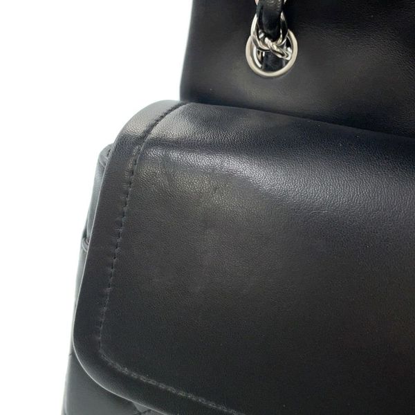シャネル チェーンショルダーバッグ マトラッセ30 ココマーク Wフラップ ラムスキン A58600 CHANEL 黒