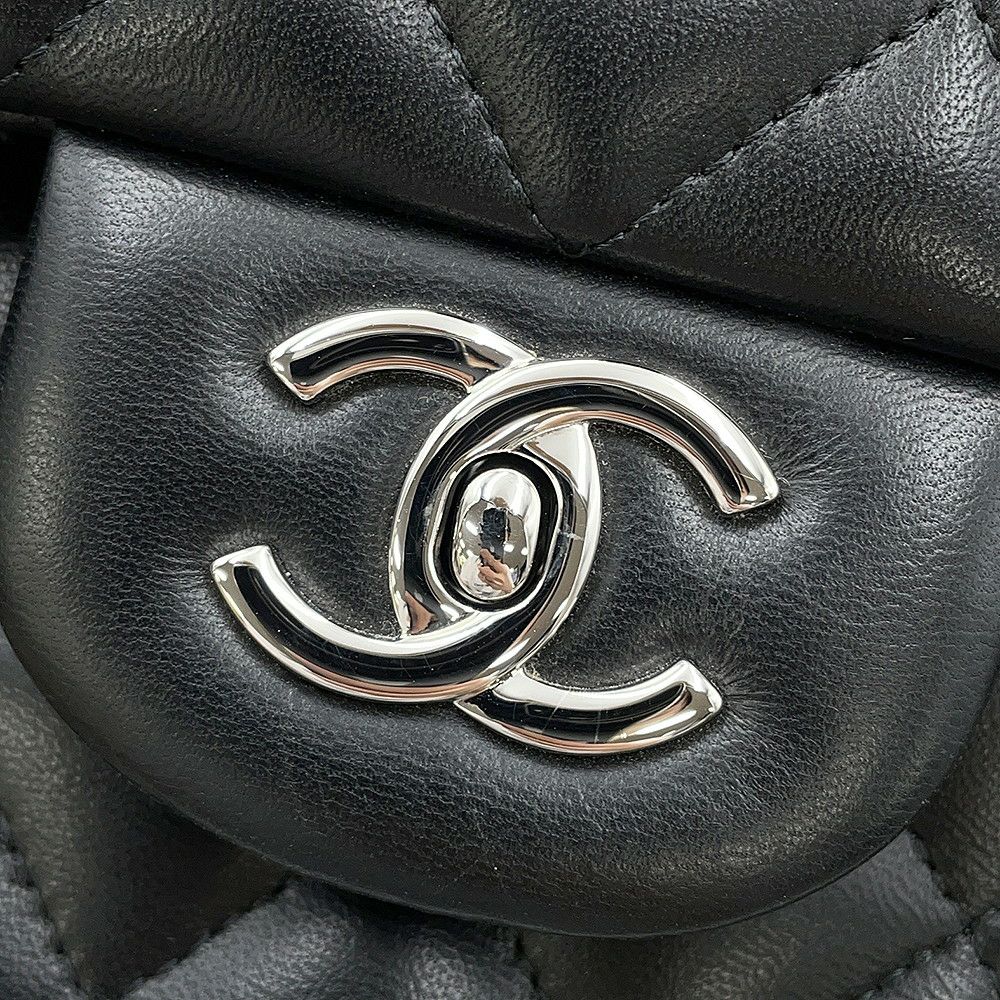 シャネル チェーンショルダーバッグ マトラッセ30 ココマーク Wフラップ ラムスキン A58600 CHANEL 黒