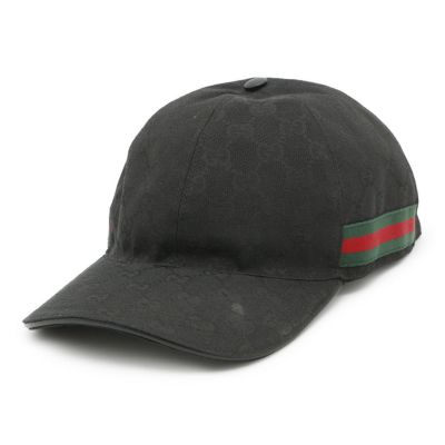 グッチ キャップ オリジナルGGキャンバス ベースボール ブラック