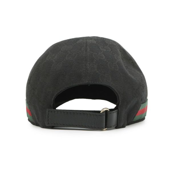 グッチ キャップ オリジナルGGキャンバス ベースボール ブラック サイズL 200035 GUCCI 帽子 黒