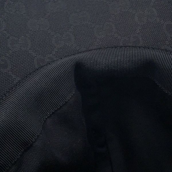 グッチ キャップ オリジナルGGキャンバス ベースボール ブラック サイズL 200035 GUCCI 帽子 黒