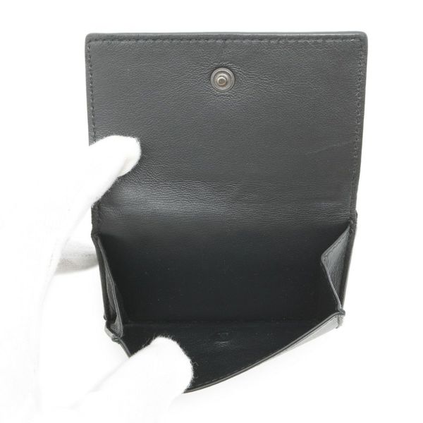 ボッテガヴェネタ 三つ折り財布 イントレチャート コンパクトウォレット レザー BOTTEGA VENETA 財布 黒