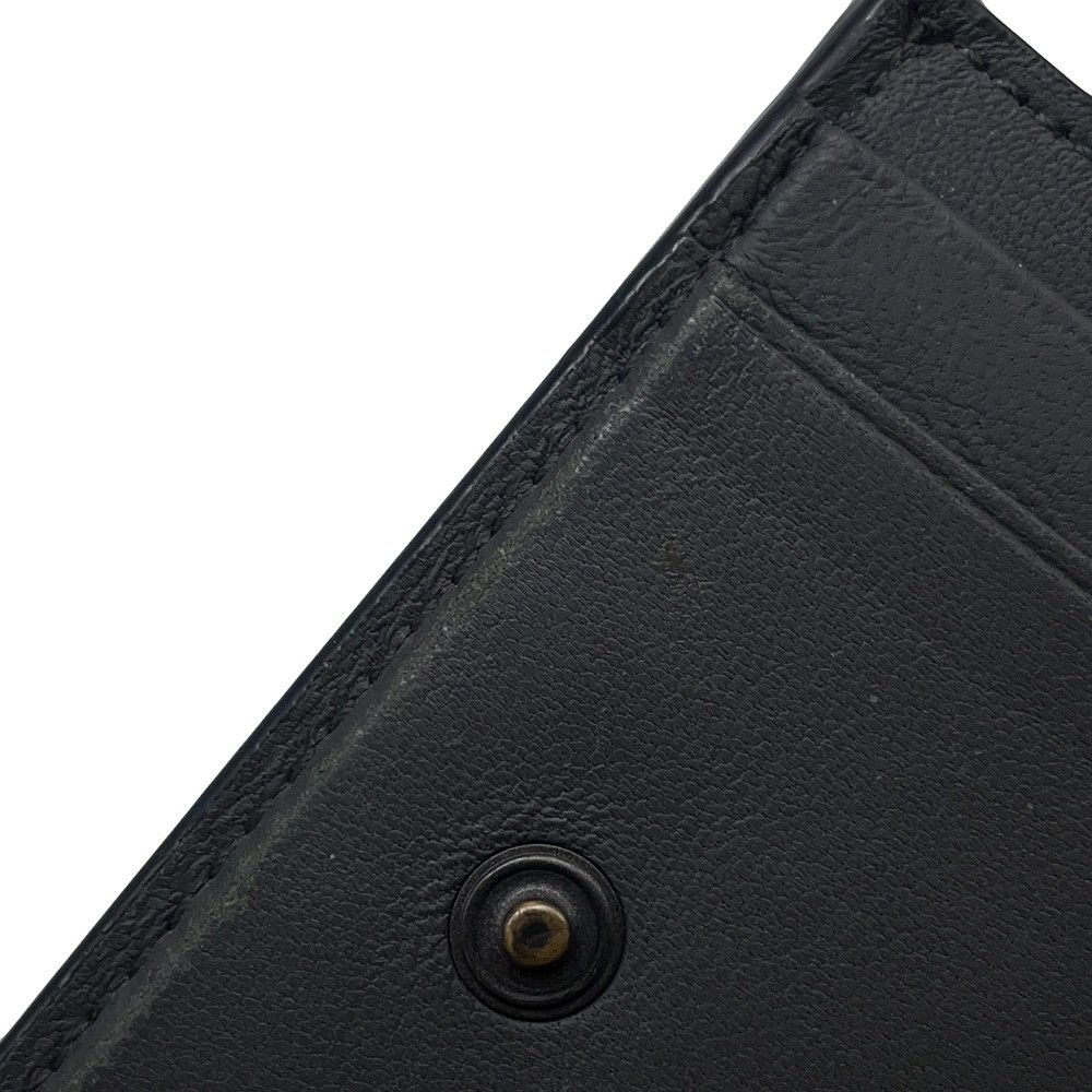 ボッテガヴェネタ 三つ折り財布 イントレチャート コンパクトウォレット レザー BOTTEGA VENETA 財布 黒