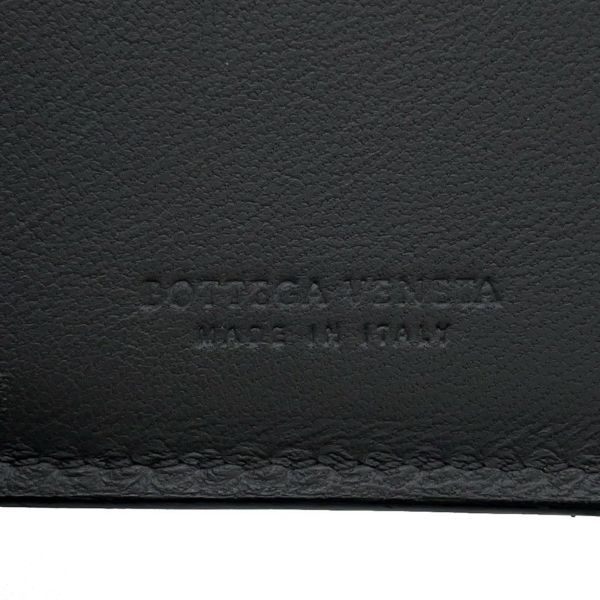 ボッテガヴェネタ 三つ折り財布 イントレチャート コンパクトウォレット レザー BOTTEGA VENETA 財布 黒