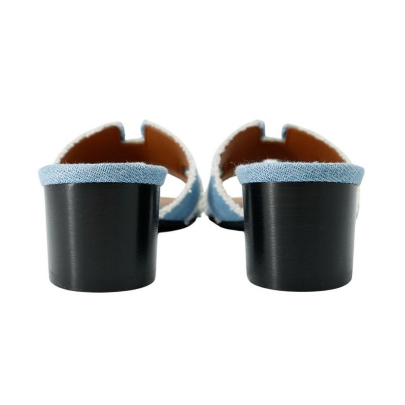 エルメス サンダル オアジス Oasis デニム レディースサイズ37 1/2 HERMES 靴