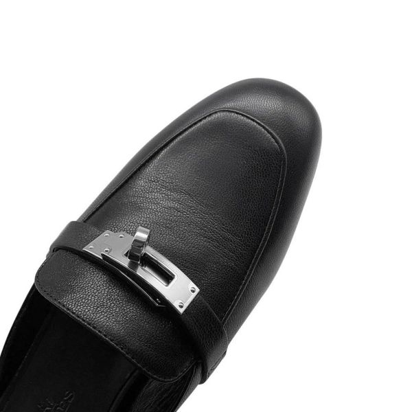 エルメス ミュール オズ OZ レザー レディースサイズ34 HERMES 靴 黒