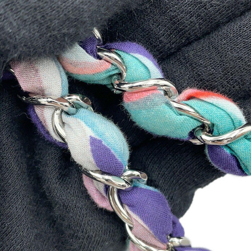 シャネル チェーンショルダーバッグ マトラッセ30 ココマーク ジャングル デニム ダブルチェーン コットン CHANEL