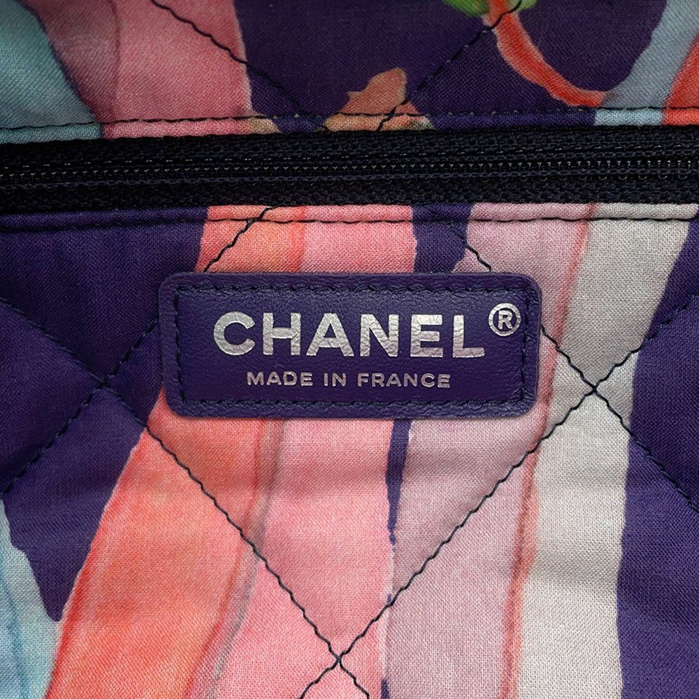 シャネル チェーンショルダーバッグ マトラッセ30 ココマーク ジャングル デニム ダブルチェーン コットン CHANEL