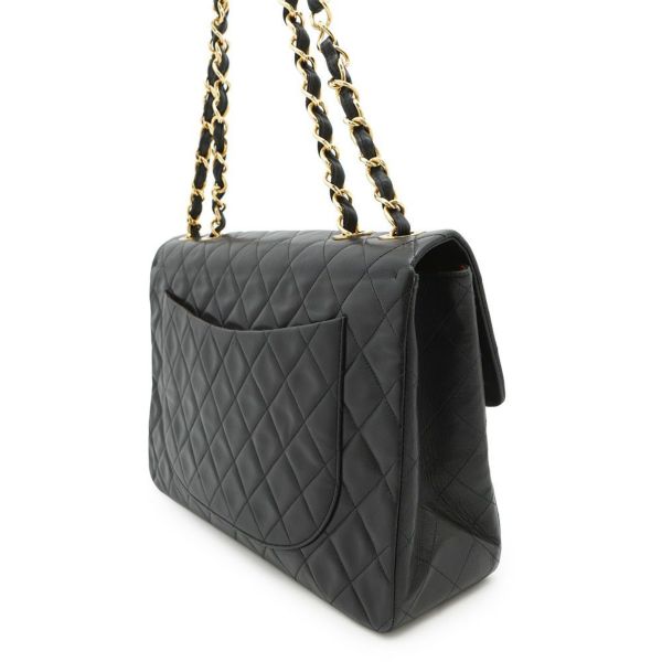 シャネル チェーンショルダーバッグ デカマトラッセ34 ココマーク ラムスキン A01094 CHANEL デカマト 黒