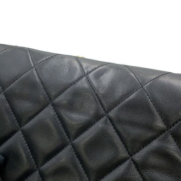 シャネル チェーンショルダーバッグ デカマトラッセ34 ココマーク ラムスキン A01094 CHANEL デカマト 黒