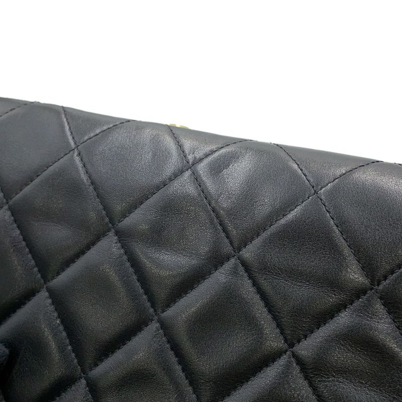シャネル チェーンショルダーバッグ デカマトラッセ34 ココマーク ラムスキン A01094 CHANEL デカマト 黒