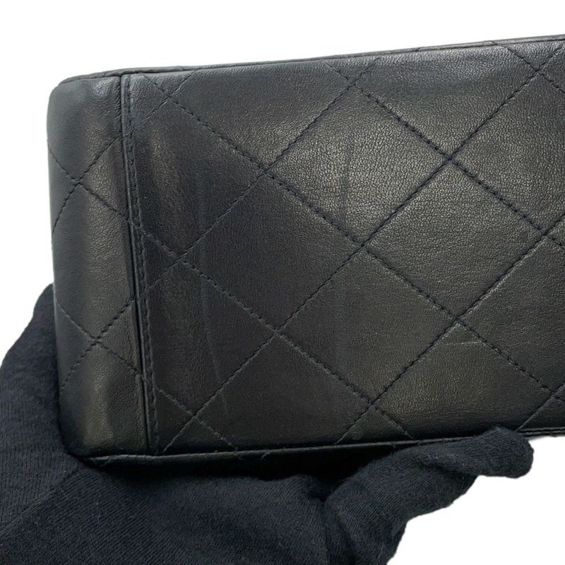 シャネル チェーンショルダーバッグ デカマトラッセ34 ココマーク ラムスキン A01094 CHANEL デカマト 黒