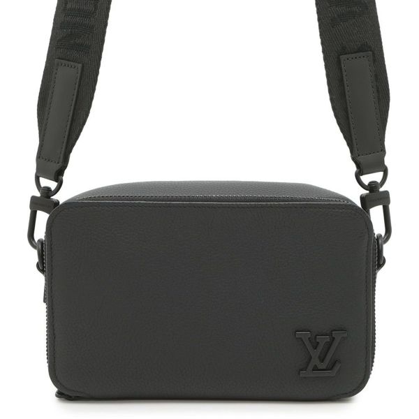 ルイヴィトン ショルダーバッグ グレインカーフレザー アルファ・ウェアラブル ウォレット M59161 LOUIS VUITTON 黒 ブラック
