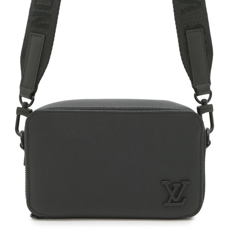 ルイヴィトン ショルダーバッグ グレインカーフレザー アルファ・ウェアラブル ウォレット M59161 LOUIS VUITTON 黒 ブラック