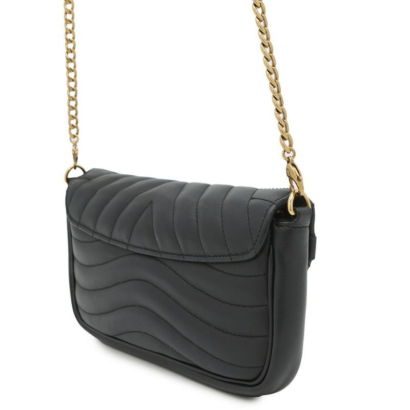 ルイヴィトン チェーンウォレット ニューウェーブ ポシェット・チェーン M63929 LOUIS VUITTON 長財布 ブラック 黒